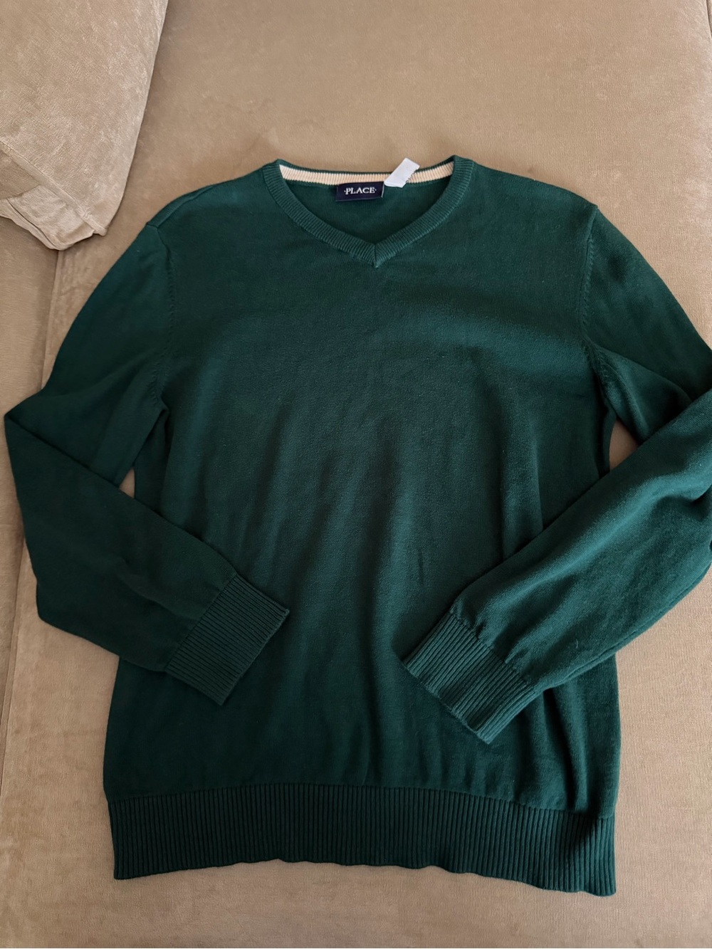 The Children's Place Dark Green V-Neck Sweater